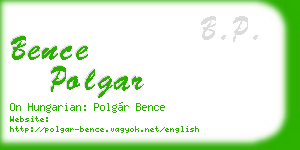 bence polgar business card