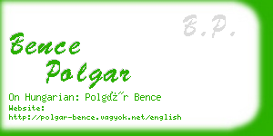 bence polgar business card
